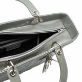 thumbnail lady dior large grey patent phw strap - L'UXE LINK