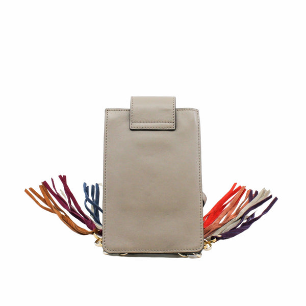 handle bag leather gray ghw - L'UXE LINK