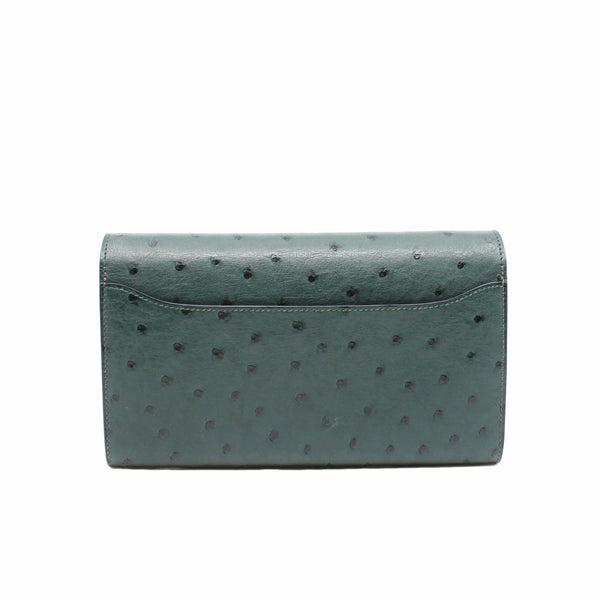 constance to go ostrich dark green ghw Y stamp - L'UXE LINK