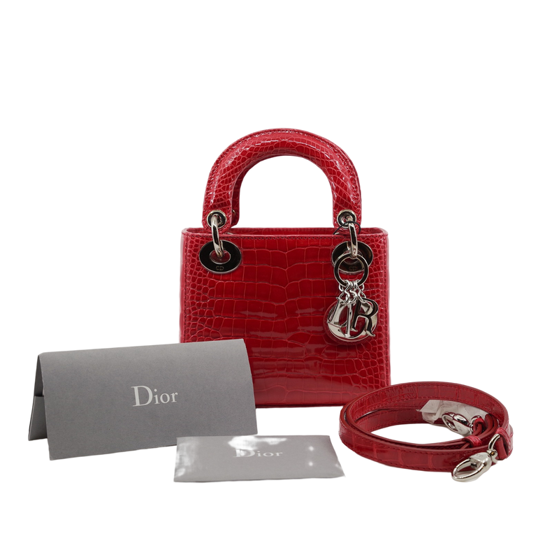 Red Mini lady Dior Luxury Bags  Wallets on Carousell