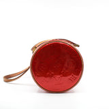 thumbnail drawstring  petent leather in red  gold hardware - L'UXE LINK