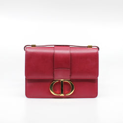 30 montaigne bag red leather ghw