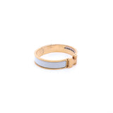 thumbnail clic h bangle in in white rghw - L'UXE LINK