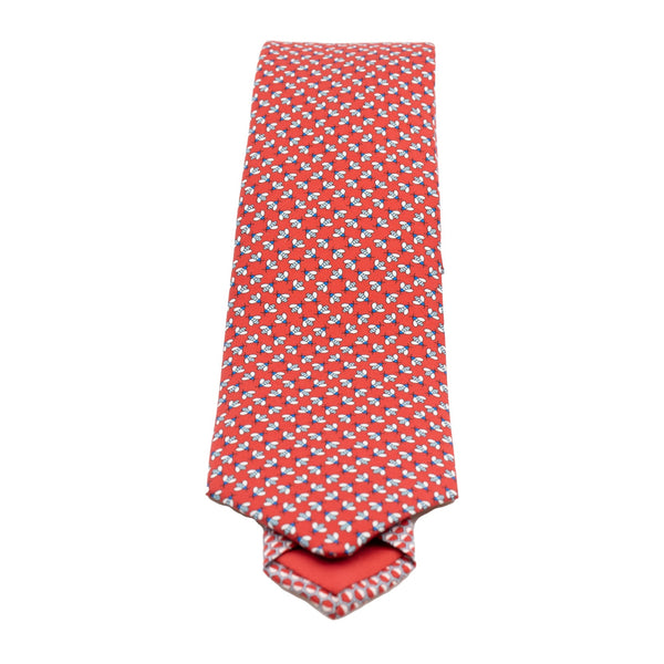 men tie with bee patent in red color - L'UXE LINK