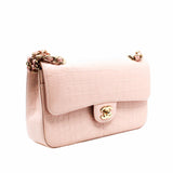 thumbnail CLASSIC DOUBLE FLAP BAG MEDIUM crocodile light pink GHW seri 23 - L'UXE LINK