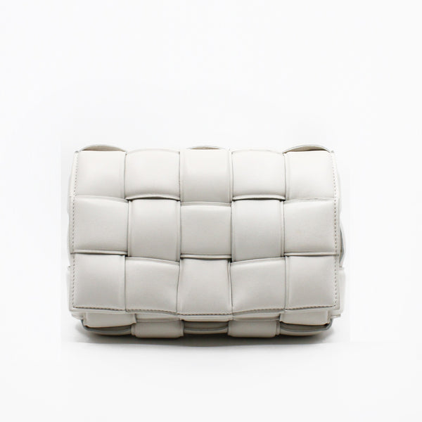 Padded Cassette shoulder bag white