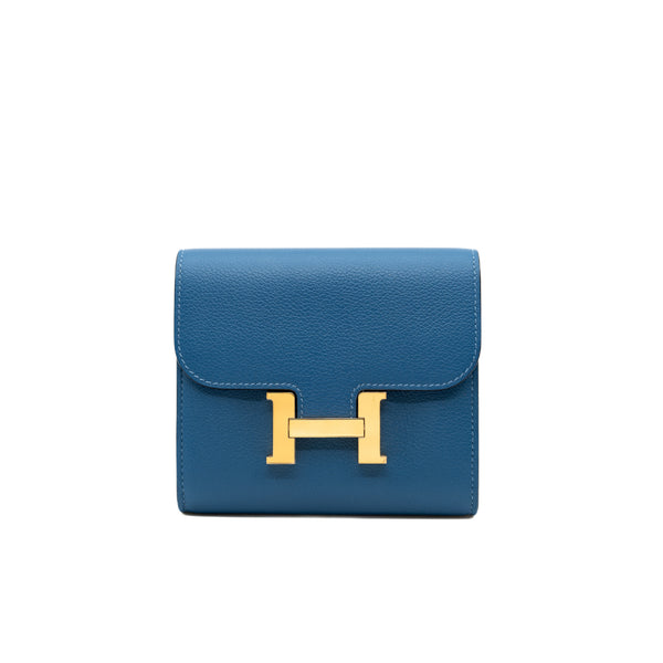 constance compact wallet blue evercolor ghw - L'UXE LINK