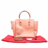 thumbnail tote bag small with long strap leather peach pink ghw - L'UXE LINK