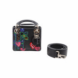 thumbnail lady dior super mini black with badge  phw - L'UXE LINK