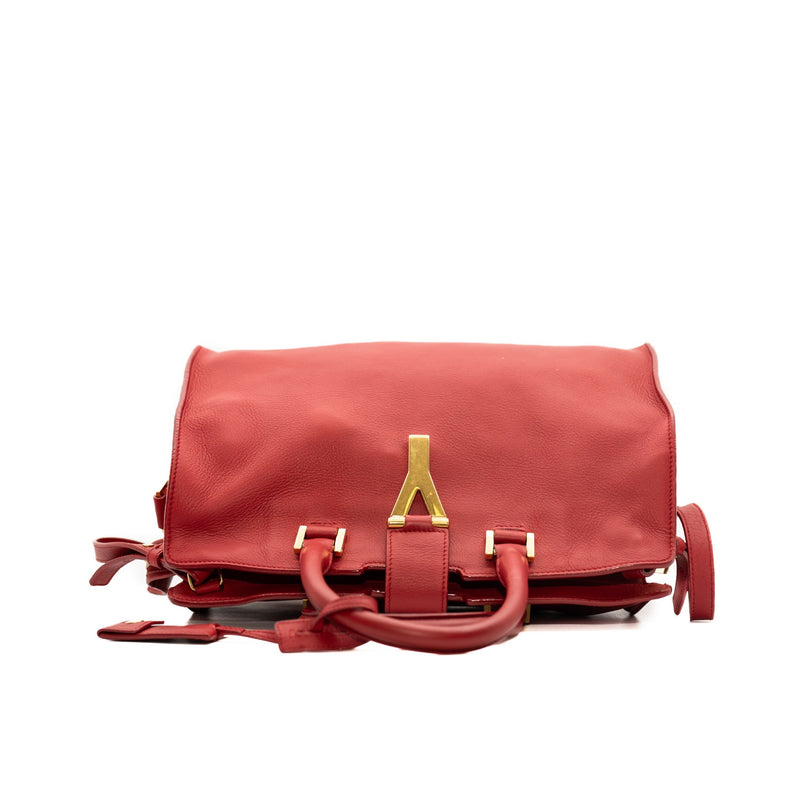 ysl small tote y bucle red