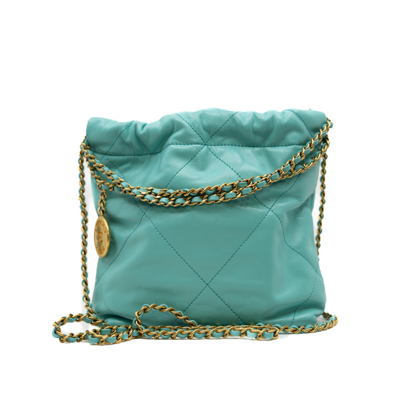 small 22 in leather lake green ghw #E757 - L'UXE LINK