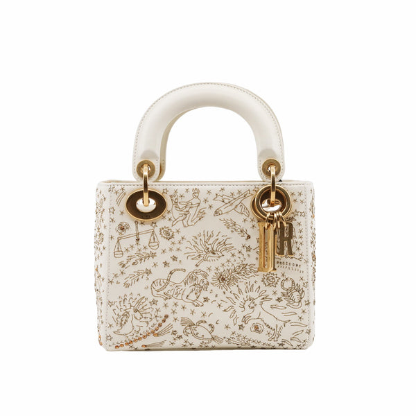 lady dior mini white crystal GHW - L'UXE LINK