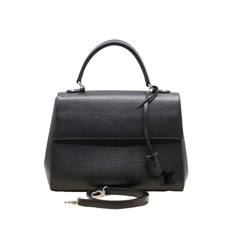 cluny handle bag medium  epi leather black phw - L'UXE LINK