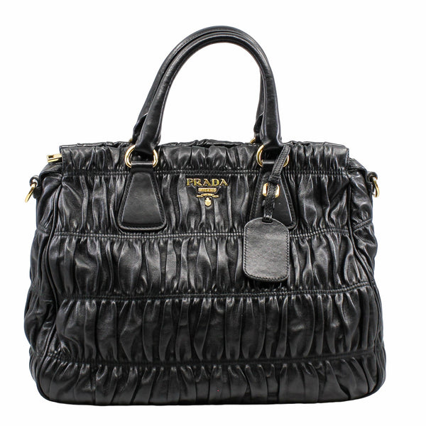 handle bag lamb skin black  ghw - L'UXE LINK