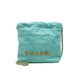 thumbnail small 22 in leather lake green ghw #E757 - L'UXE LINK