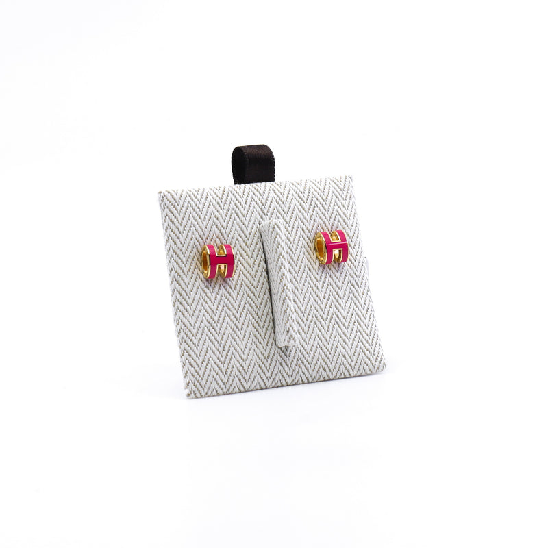 mini pop h earring pink ghw - L'UXE LINK