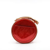 thumbnail drawstring  petent leather in red  gold hardware - L'UXE LINK