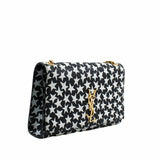 thumbnail Chain Bag  Star Print Monogram Black White GHW - L'UXE LINK