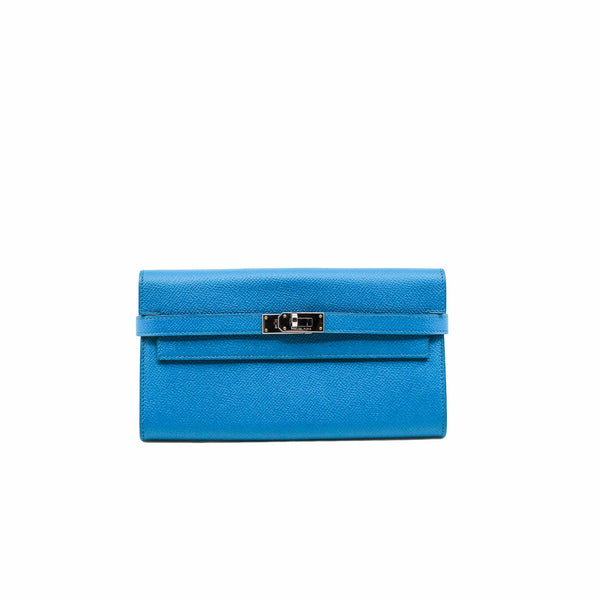 kelly long wallet 7w blue phw o stamp - L'UXE LINK