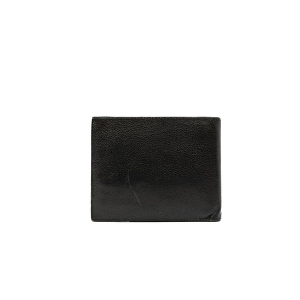 compact wallet in leather dark brown