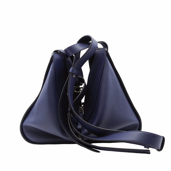 HAMMOCK SHOULDER BAG SMALL LEATHER NAVY PHW - L'UXE LINK