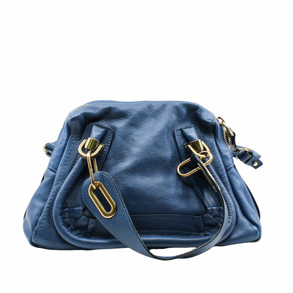 Paraty Shoulder Bag Mini   Leather  Blue ghw