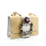 thumbnail tweed side bag white - L'UXE LINK