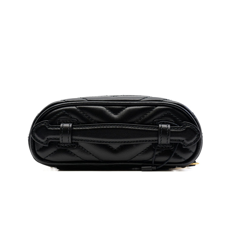 marmont vanity case in leather black ghw - L'UXE LINK