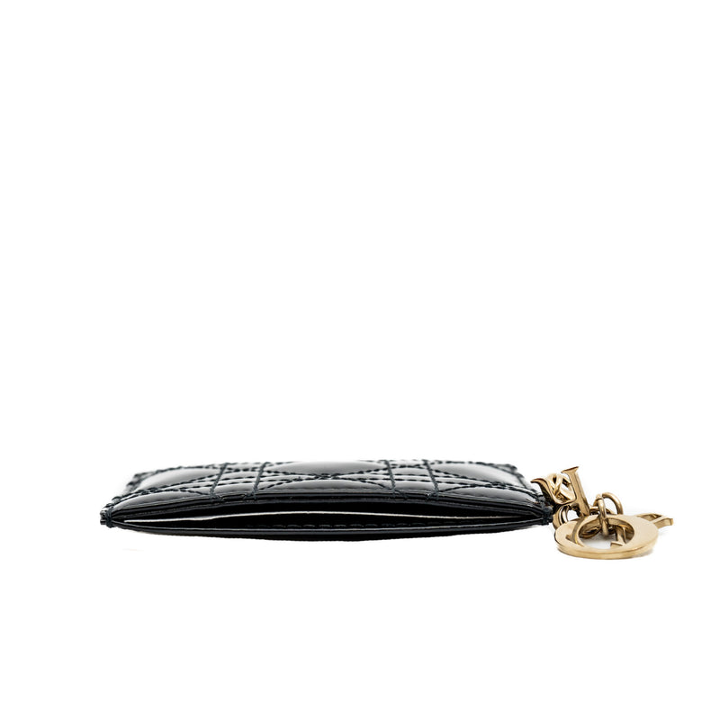 lady card holder in patent black phw - L'UXE LINK