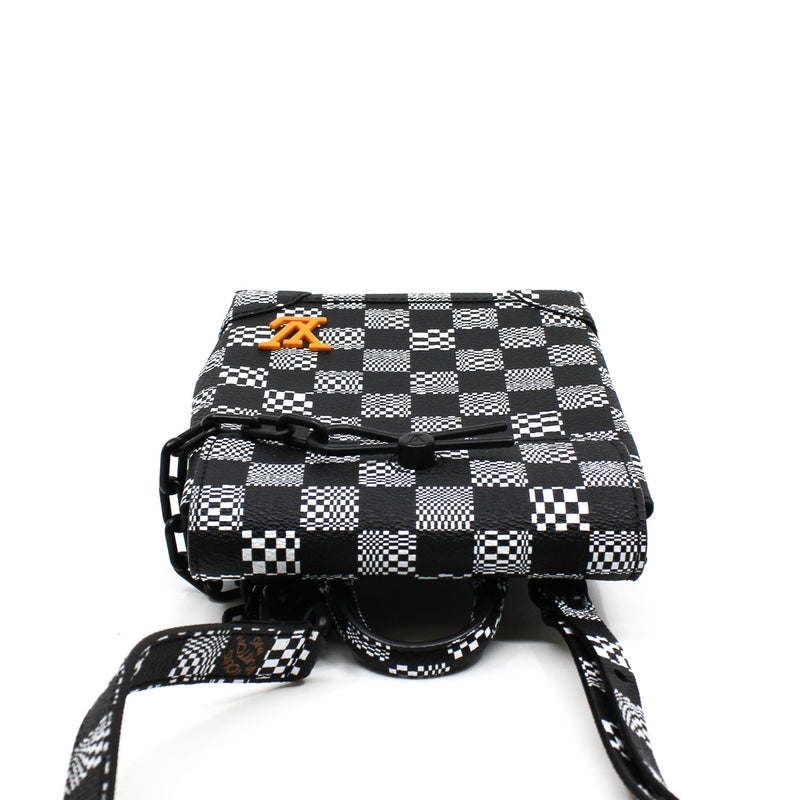 side bag black white grid - L'UXE LINK