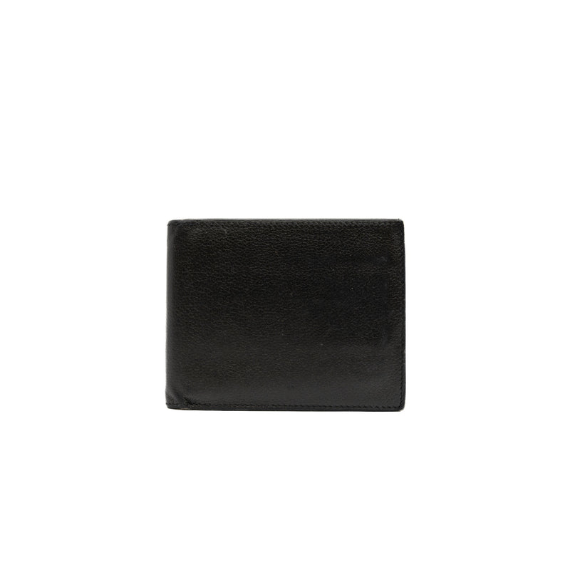 compact wallet in leather dark brown