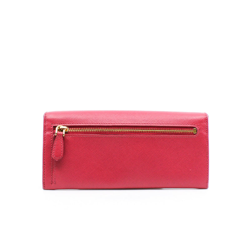 Prada wallet red rose with a bow - L'UXE LINK