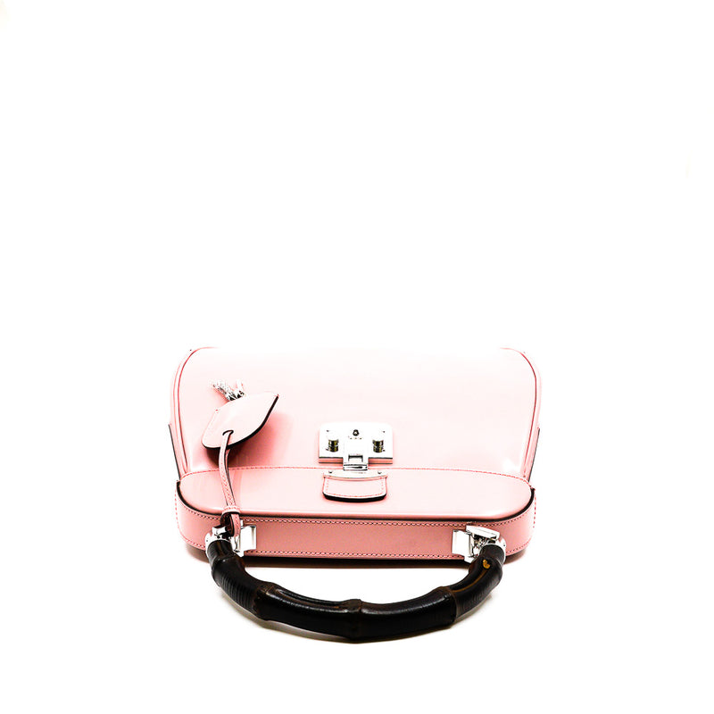 flap lock bag in patent pink phw - L'UXE LINK