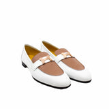 thumbnail H loafer white mix beige pink rghw buckle #39 - L'UXE LINK