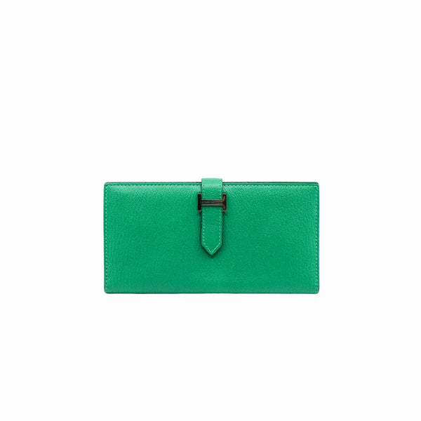 bearn long wallet green phw A stamp - L'UXE LINK