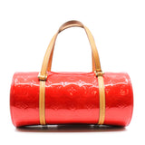 thumbnail drawstring  petent leather in red  gold hardware - L'UXE LINK