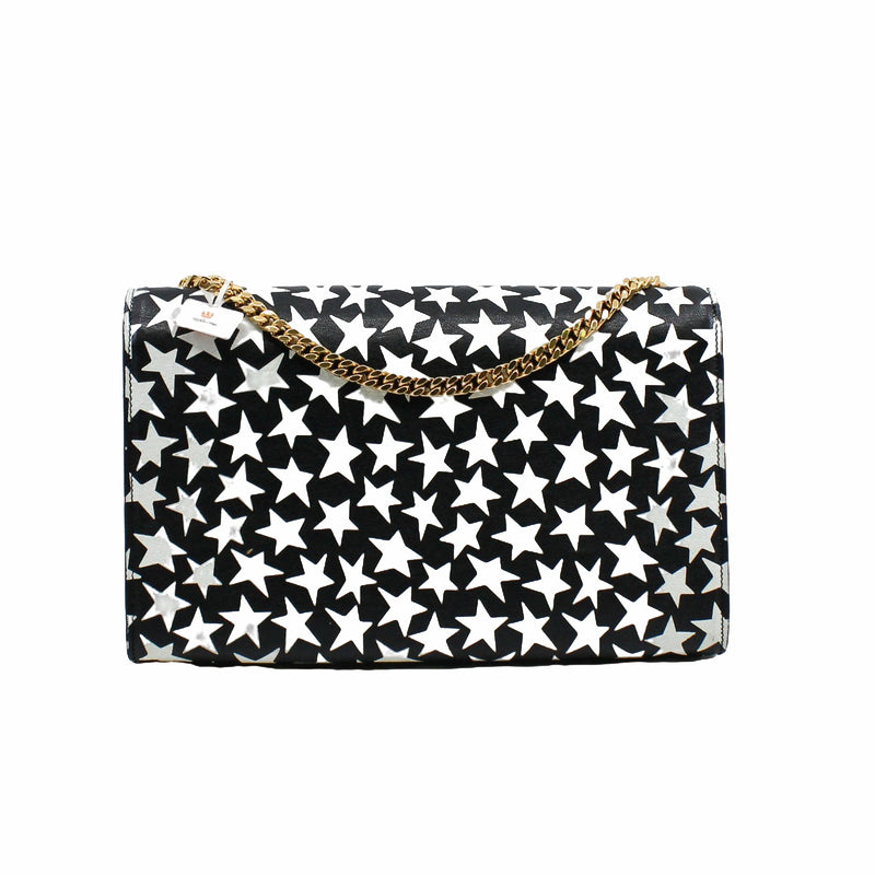 Chain Bag  Star Print Monogram Black White GHW - L'UXE LINK