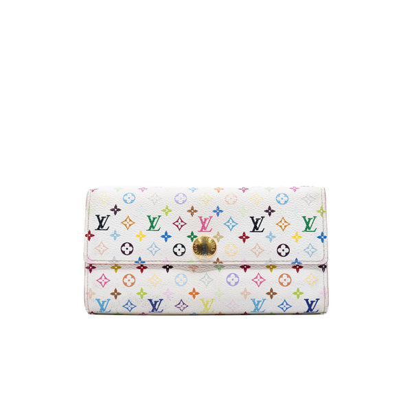 Emilie Wallet in multi color white - L'UXE LINK