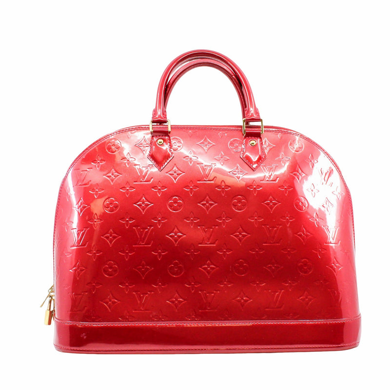 alma large  patent leather red ghw - L'UXE LINK