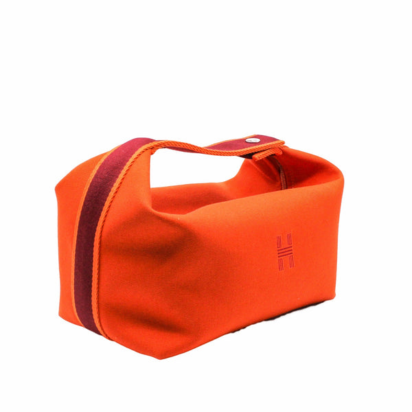 BRIDE-A-BRAC POUCH LARGE FABRIC ORANGE PHW - L'UXE LINK