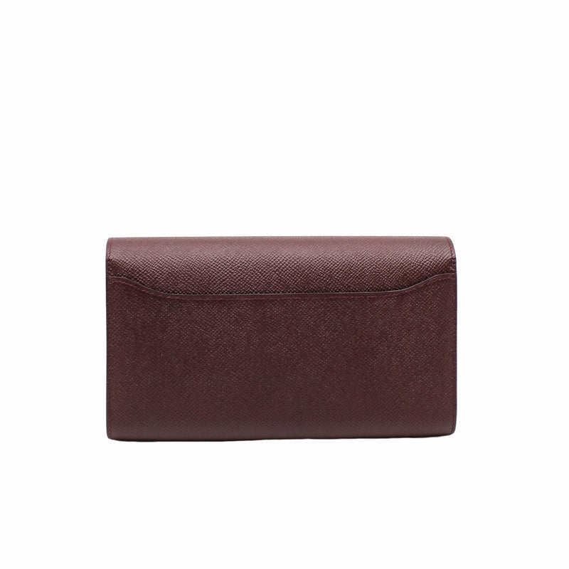 constance wallet epsom dark red rghw A stamp - L'UXE LINK