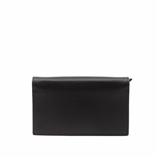 CLUTCH BAG MARMONT LEATHER black pearl  ghw - L'UXE LINK