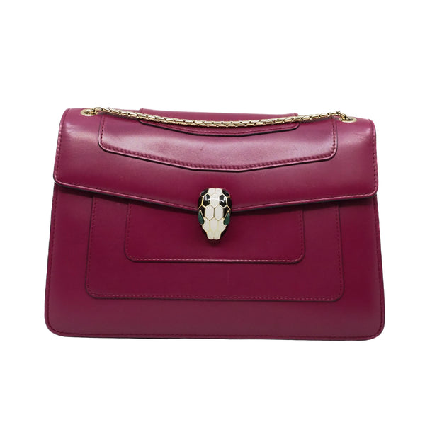 serpenti shoulder bag in dark purple ghw - L'UXE LINK