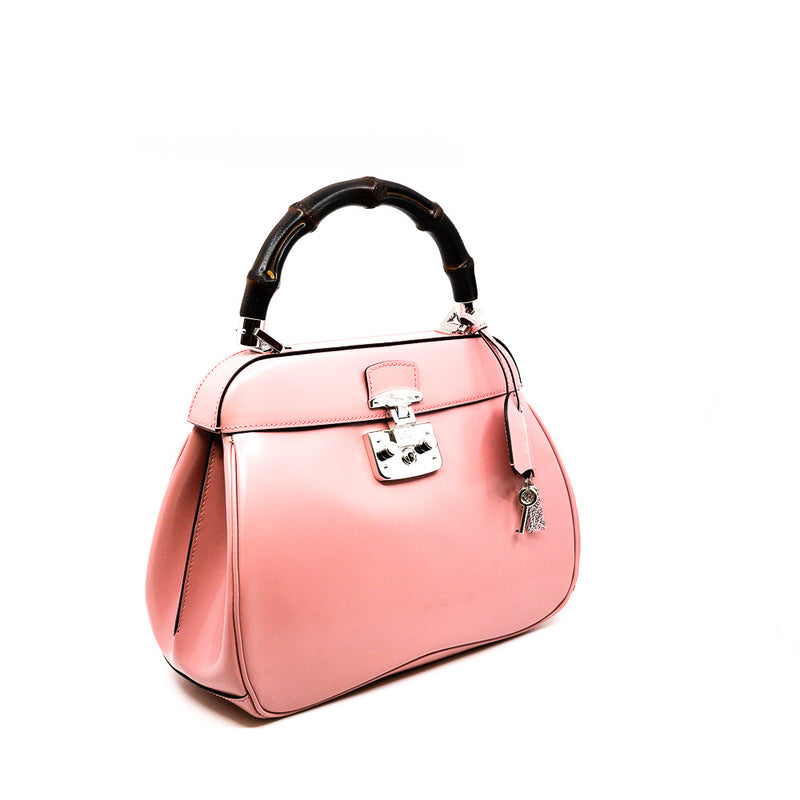 flap lock bag in patent pink phw - L'UXE LINK