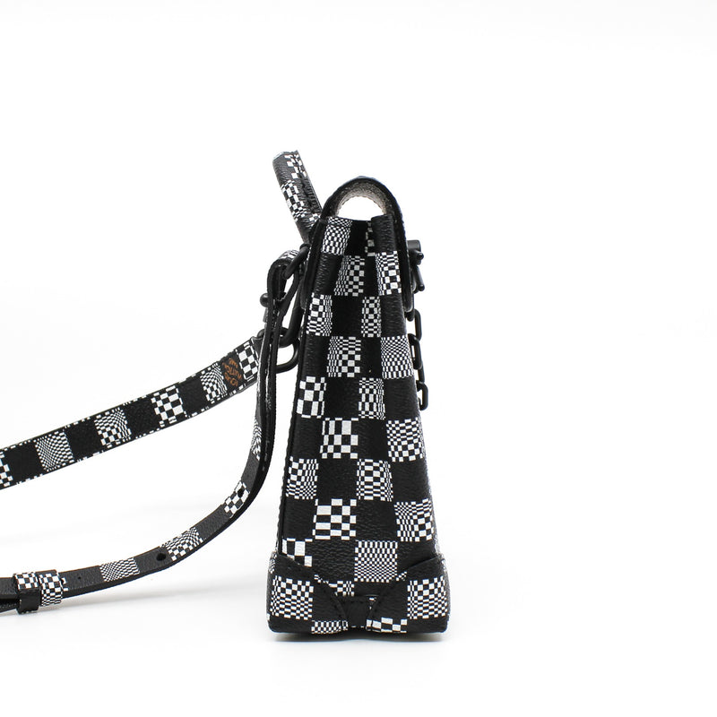 side bag black white grid - L'UXE LINK