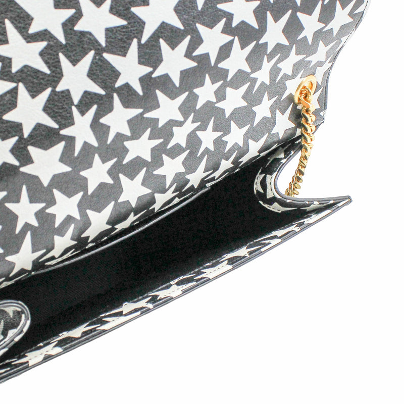 Chain Bag  Star Print Monogram Black White GHW - L'UXE LINK