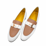 thumbnail H loafer white mix beige pink rghw buckle #39 - L'UXE LINK