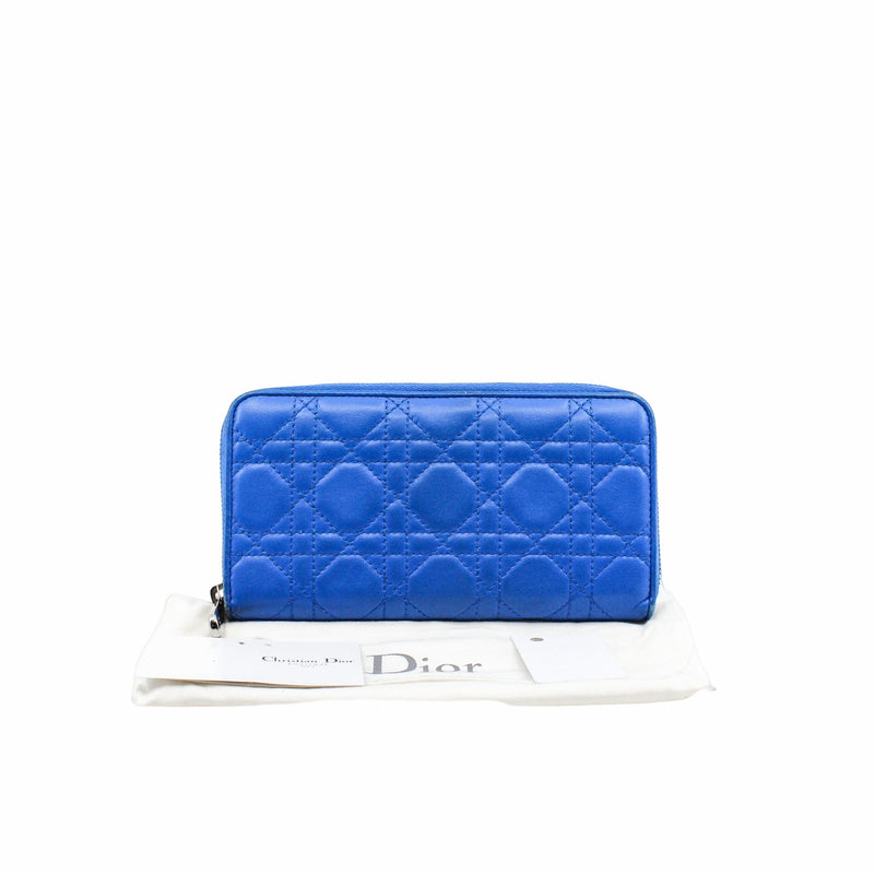 Zip Around Escapade Wallet lambskin blue ghw