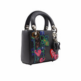 thumbnail lady dior super mini black with badge  phw - L'UXE LINK