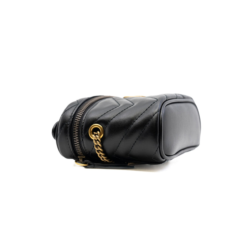 marmont vanity case in leather black ghw - L'UXE LINK